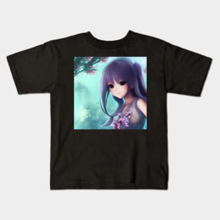 Beaux Animes Kawaii Art Cute Girl Illustration Design Kids T-Shirt